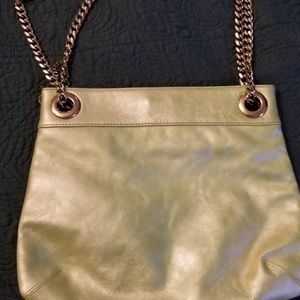 Via Spiga Metallic Mint Green Purse